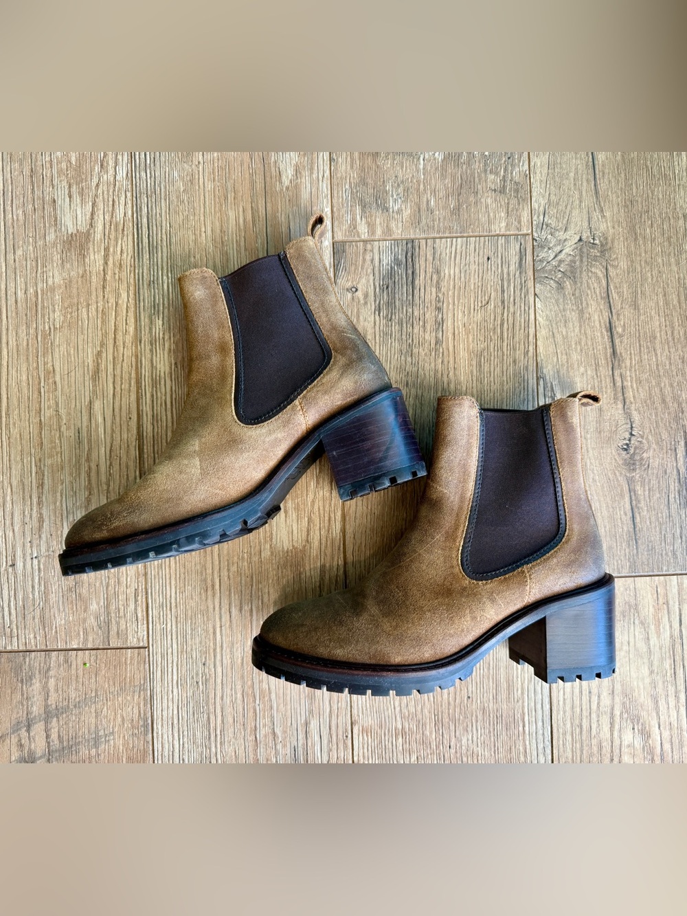 Thursday Boot Company Women’s Tan Brown Chelsea Knockout Heel Boots